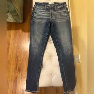 BKE Women's Gabby Ankle Skinny Stretch Dark Blue Jeans